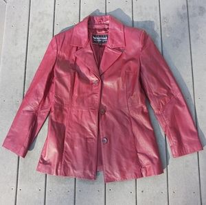 Vintage Wilsons Leather Burgundy Jacket